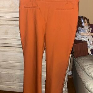 Rachel Zoe Vibrant Orange Straight Leg Pants